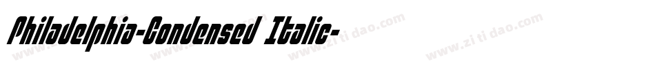 Philadelphia-Condensed Italic字体转换